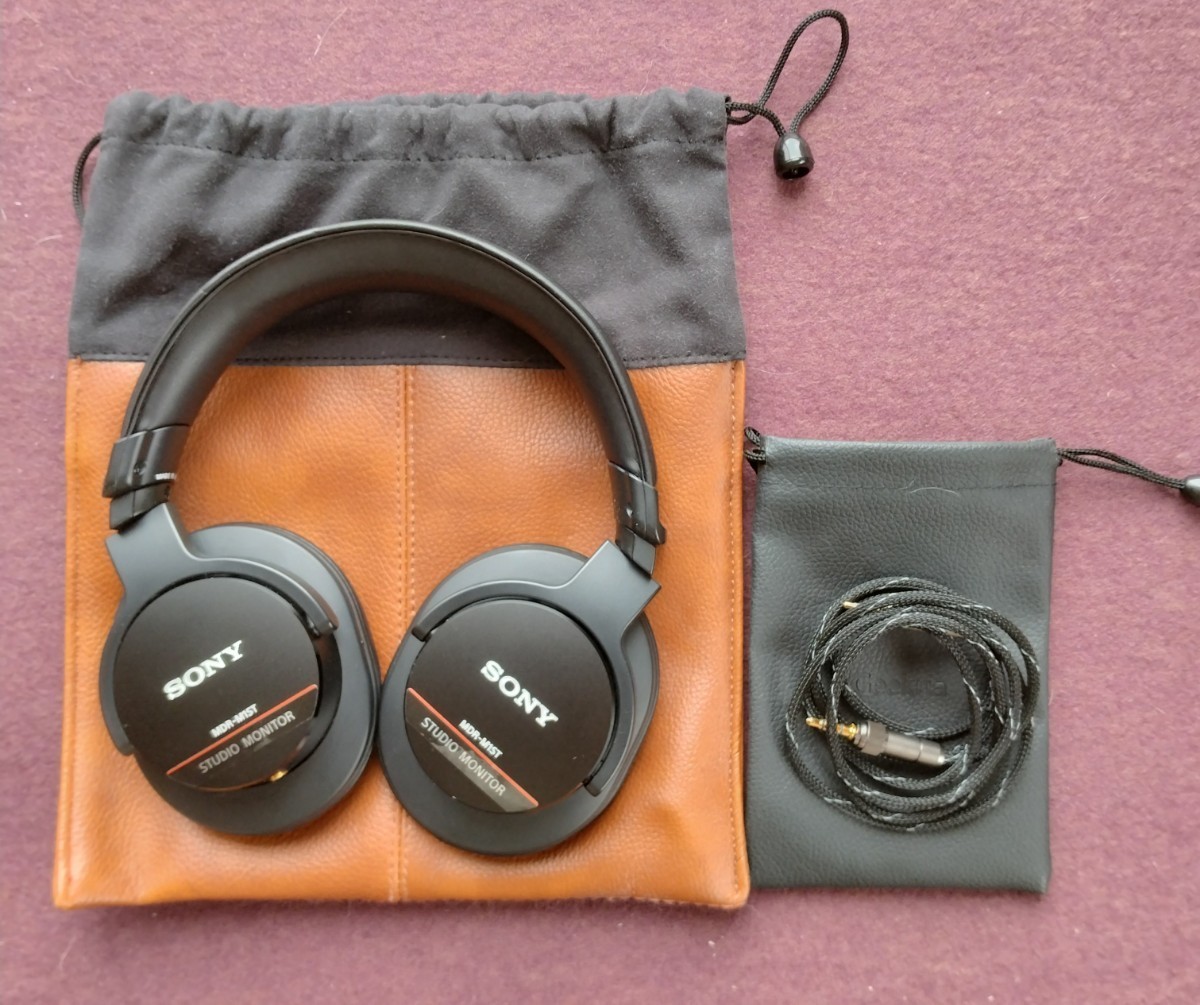 MDR-M1ST+BISPA2.5. balance cable. set used ( use 100 hour rom and rear (before and after) ) SONY monitor headphone ultimate beautiful beauty SS rank *...*