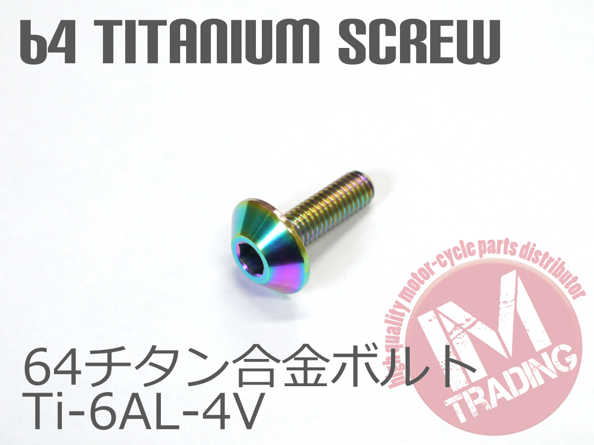 64チタン製スクリーンボルト M5×16mm P0.8 5本セット ゆうパケット対応 焼き色付き Ti-6Al-4V◇_画像2