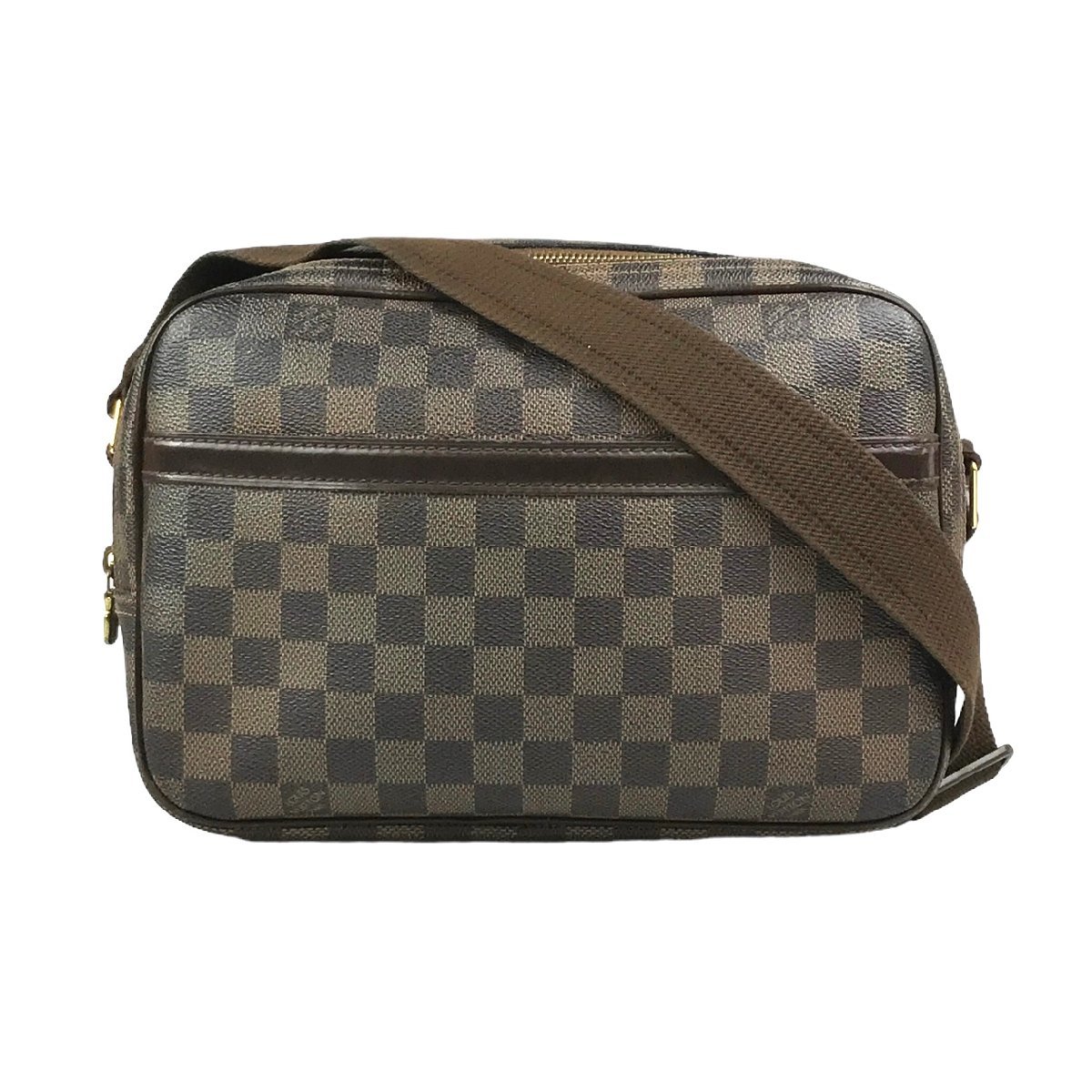 【1円～】ルイヴィトン Louis Vuitton バッグ ショルダーバッグ リポーター ダミエ エベヌ レザー ブラウン N45253 SP4016 中古　_画像1