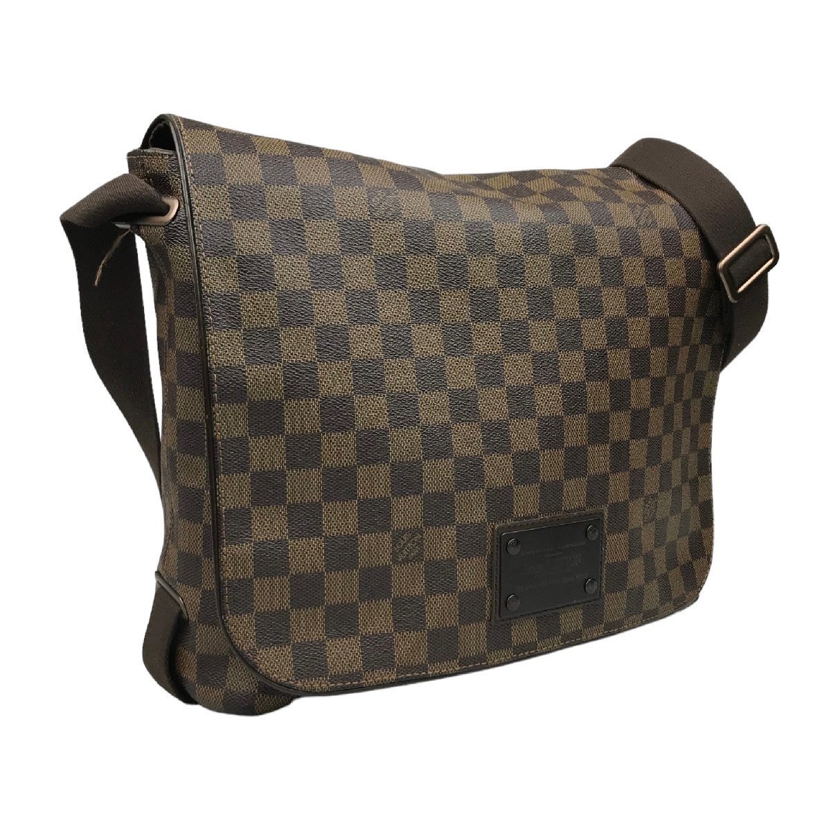 【1円～】ルイヴィトン Louis Vuitton バッグ ショルダーバッグ ダミエ ブルックリンMM レザー ブラウン N51211 CA3028 中古_画像3