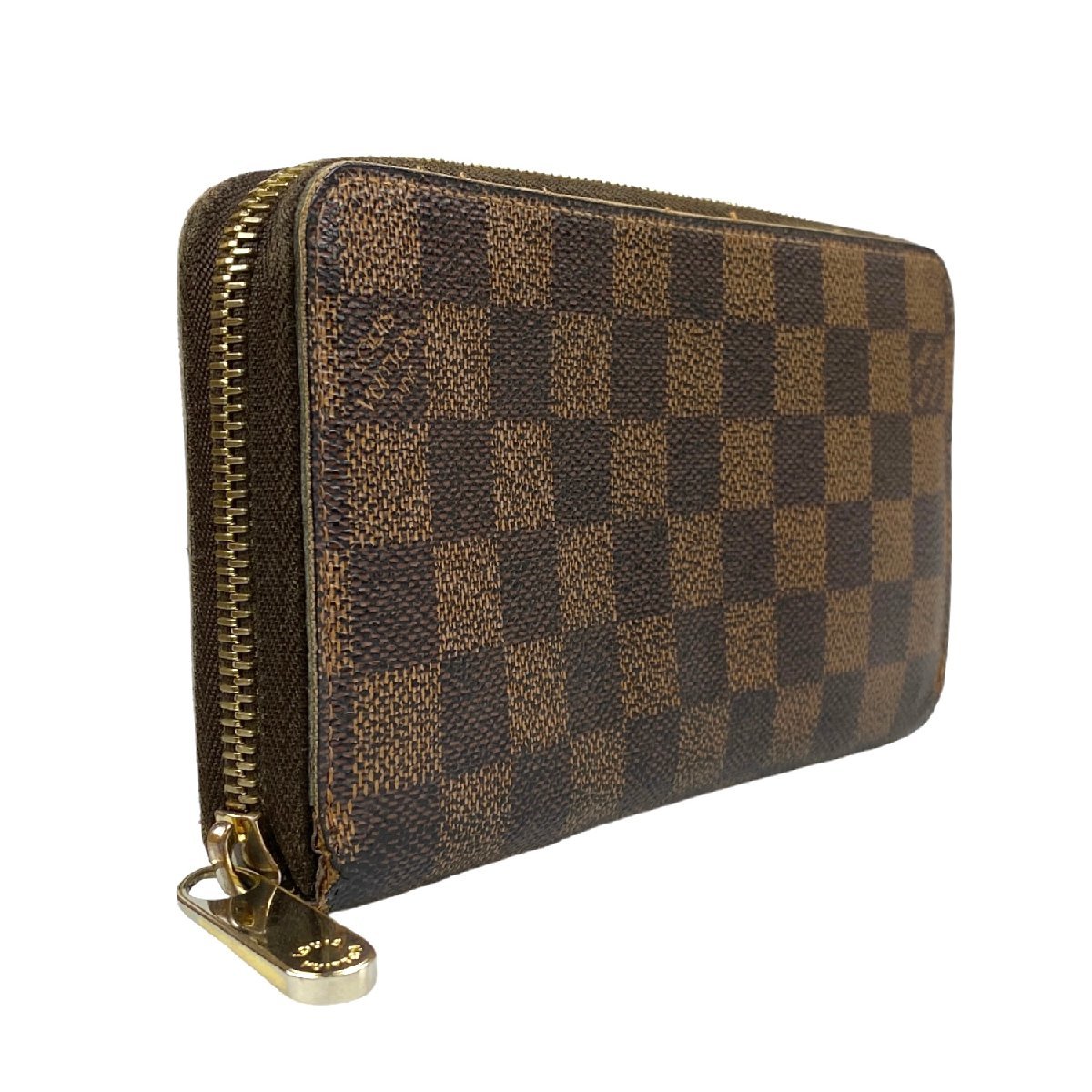 【1円～】ルイヴィトン LOUISVUITTON 財布 長財布 ダミエ ジッピー ラウンドファスナー N41661 CA0171 レザー ブラウン 中古_画像2