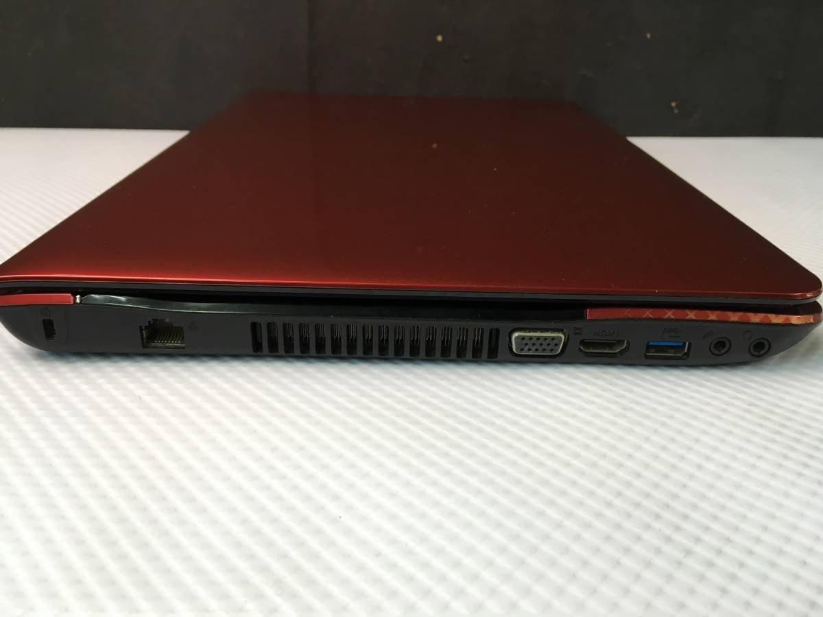 shO310 送料無料 ジャンク品 NEC ノートパソコン 赤 PC-LS150JS1TR メモリー:4GB HDD:750GB 未検品 ※通電のみ確認済 _画像6