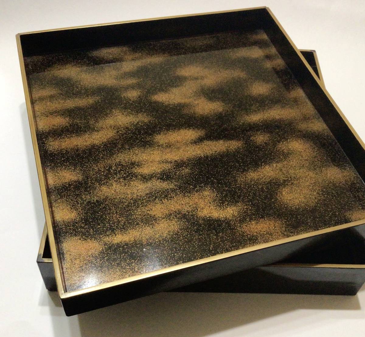  Fuji . Matsubara lacqering gold pear ground inkstone case . attaching lacquer industrial arts 