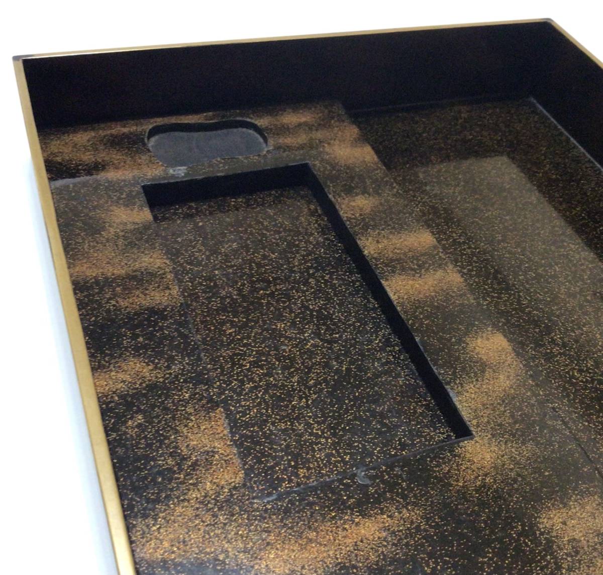  Fuji . Matsubara lacqering gold pear ground inkstone case . attaching lacquer industrial arts 
