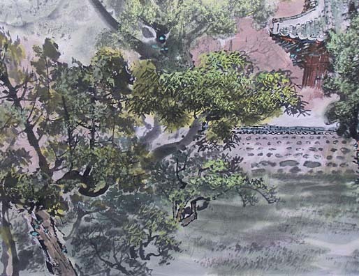 492880 watercolor author un- details [ Korea scenery ]( frame ) Korea person painter 
