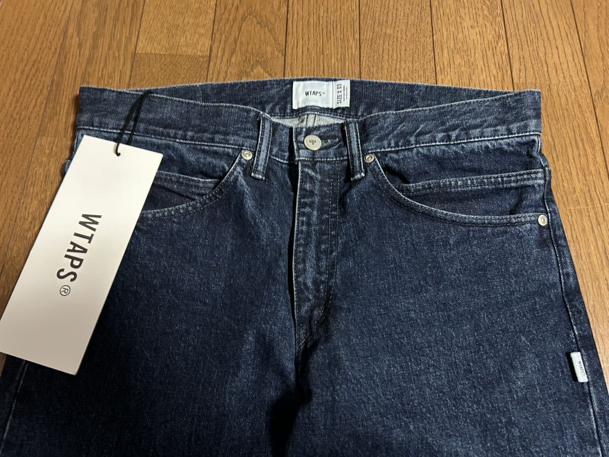 美品 WTAPS BLUES SKINNY TROUSERS DENIM Lサイズ デニム シャツ 23AW_画像5