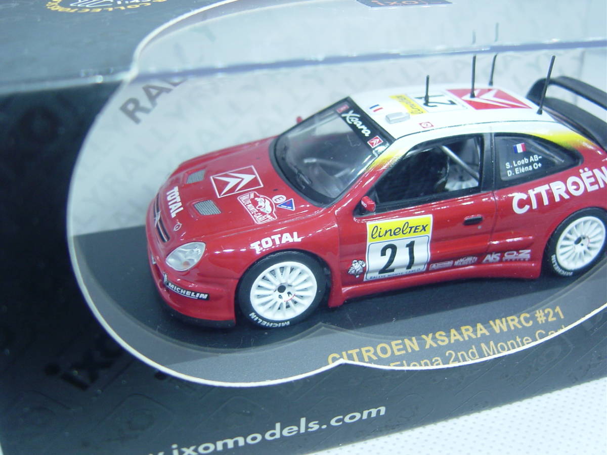 送料350円～ ixo 1/43 CITROEN XSARA WRC Monte Carlo 2002 2nd #21 S.Loeb/D.Elena シトロエン モンテカルロ ラリー セバスチャン・ローブ_画像2