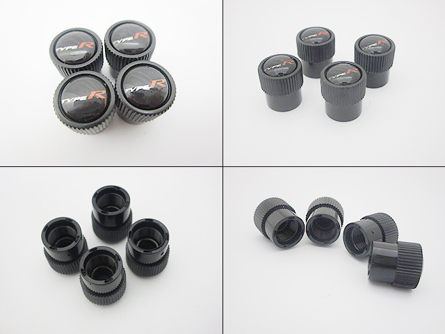  Honda [HONDA] American US original air valve stem cap 4 piece (TypeR character entering )/USDM North America specification EK9.EP3.FD2.FK8.FL5 Civic DB8.DC2 Integra USA