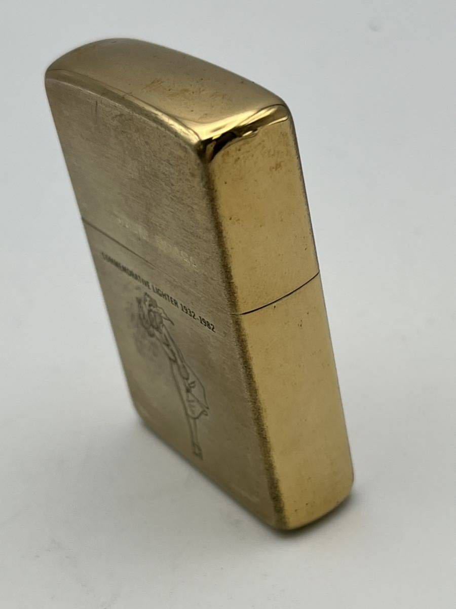 ZIPPO COMMEMORATIVE 1932-1985 WINDY GOLD SOLID BRASS 1985年製 ウィンディ コメモラティブ ソリッドブラス 希少品 未使用 保管品_画像4