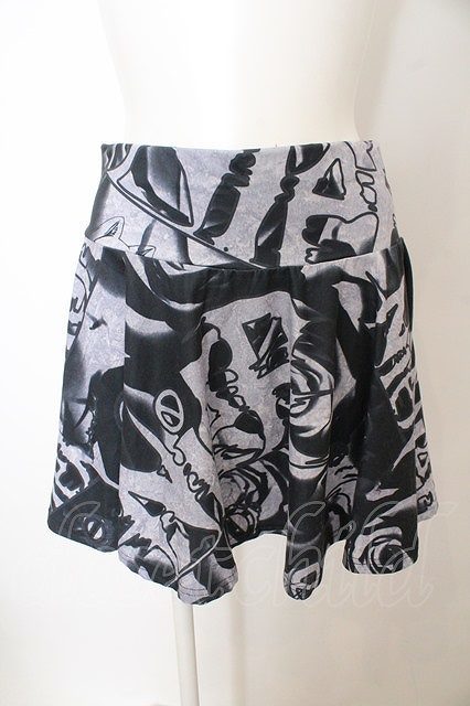 NieR Clothing / NieR Mini SKIRT【Monochrome ROSE】スカート ブラック O-23-10-28-036-PU-SK-OW-ZS_画像1