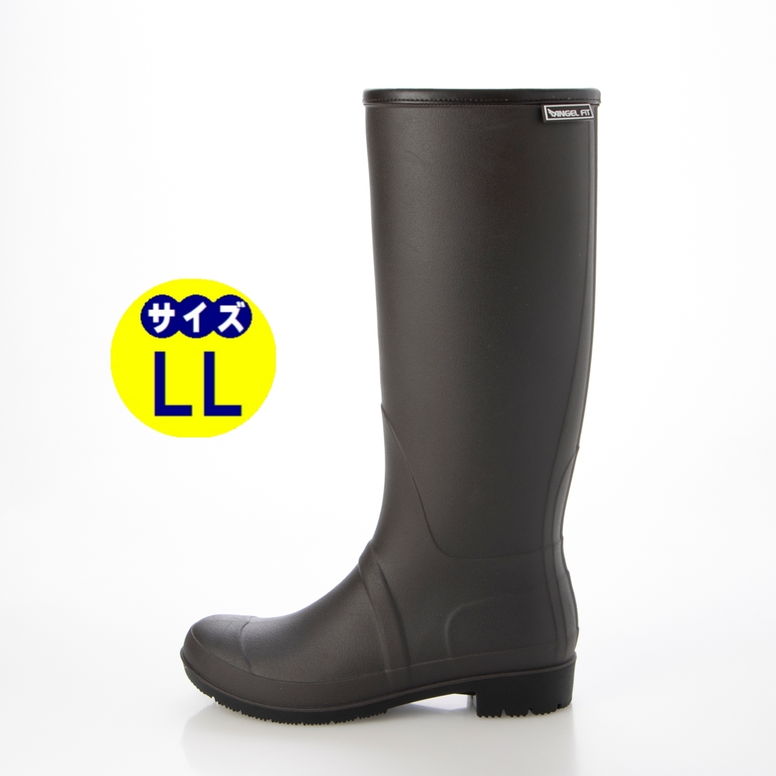  lady's long rain boots / new goods [23028-DBR-LL]25.0cm~25.5cm rain shoes boots rain shoes long boots 