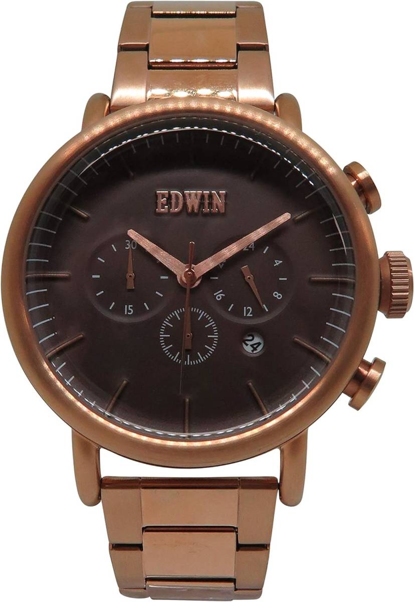 新品・未使用★エドウィン EDWIN 腕時計 メンズ Men's Watch ダイアルウォッチ ELEMENTエレメント ローズゴールドの画像2