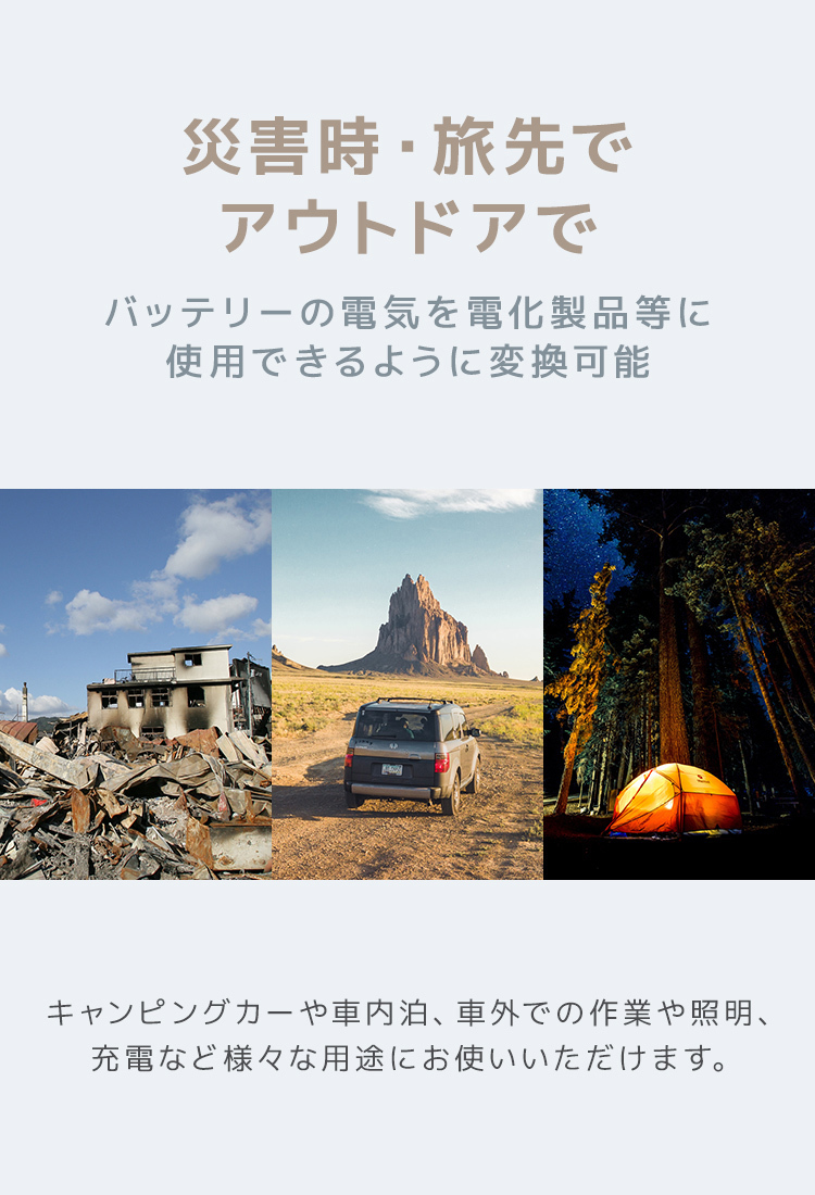 【定格出力3000W】インバーター 非常用電源 24V 自動車用 100V ポータブル電源 定格 3000W 最大 6000W 修正波 疑似正弦波 矩形波_画像3