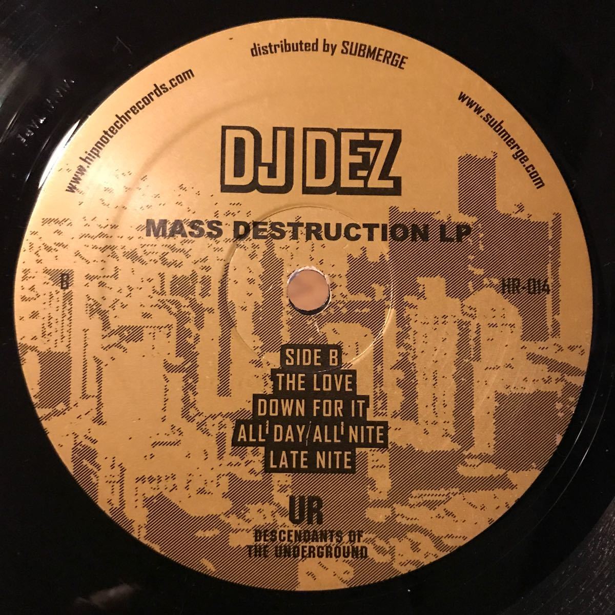 [ DJ Dez - Mass Destruction - Hipnotech HR-014 ] Andres , Underground Resistance_画像3