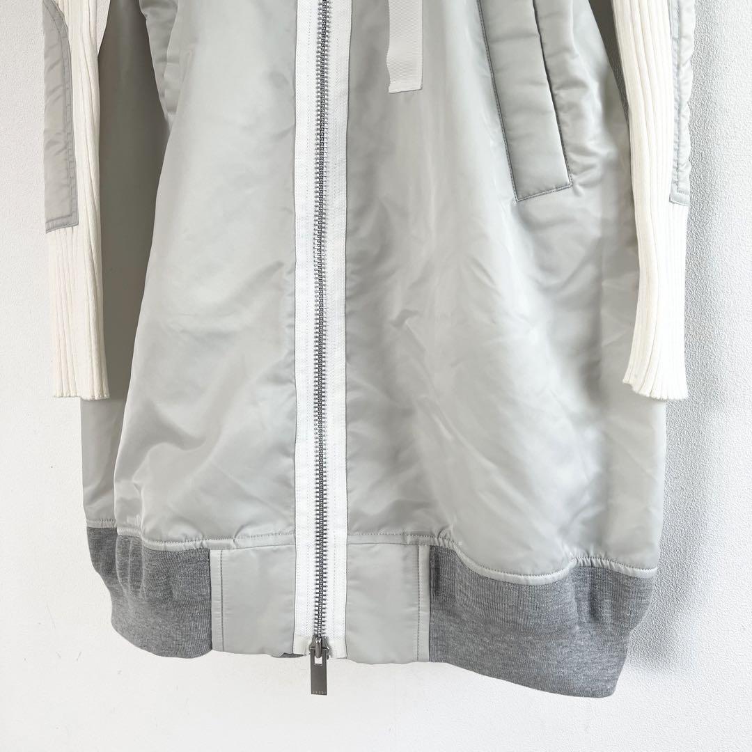 21SS サカイ ニットナイロンツイルドレス ワンピース ホワイト 21SS サカイ ニットナイロンツイルドレス ワンピース ホワイト