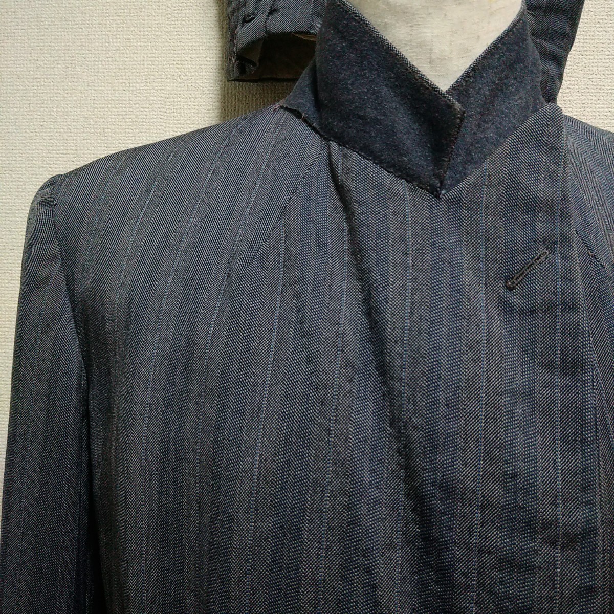 30s 40s US Vintage bi spoke double breast suit setup gray blue superior article US36/W30 degree Hollywood style 