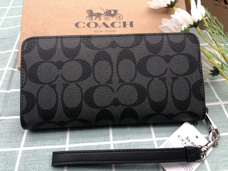 コーチ COACH 財布 長財布 プレゼント レディース ウォレット 新品 ストラップ付き ブランド メンズ キャンバス C077_画像3