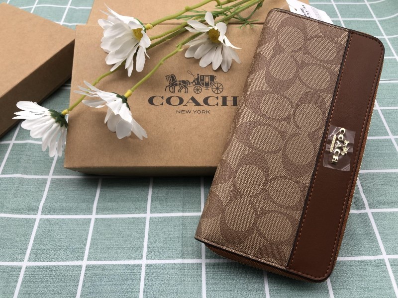 COACH コーチ 財布 長財布 プレゼント ブランド メンズ レディース ギフト 新品 ロゴ シグネチャー レザー ウォレット ブラウン C234_画像4