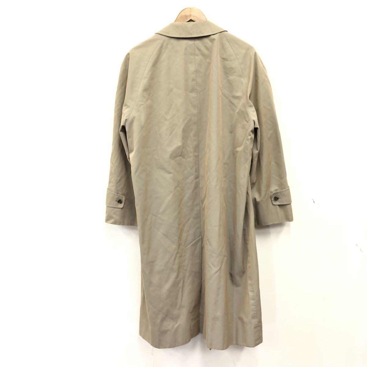 D270-F◆ 70s~ ◆ イギリス製 ◆ Aquascutum アクアスキュータム ステンカラーコート old ◆ コットン100 古着 メンズ 秋冬_画像6