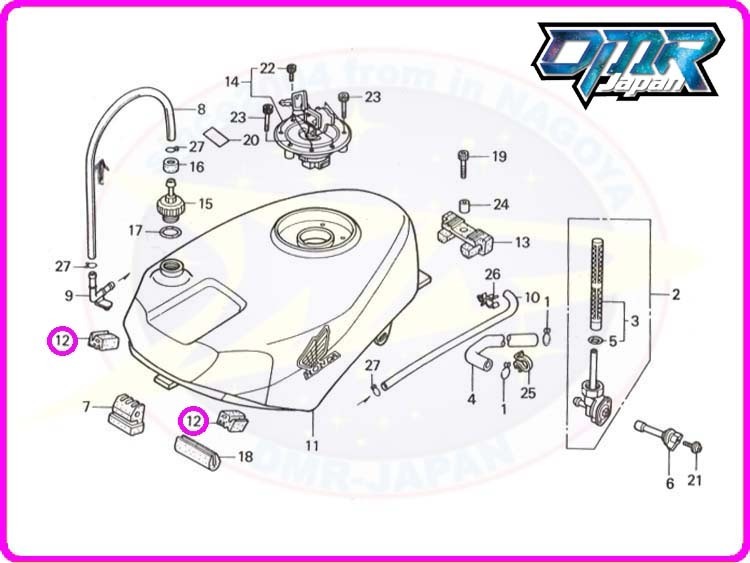 【新品】 左右タンクラバー (フューエルタンク/マウント) NSR250R MC16 MC18の画像1