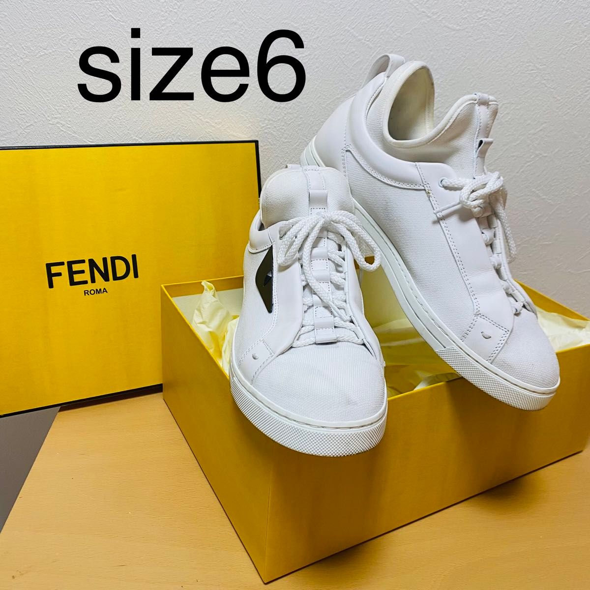 フェンディ FENDI バグズモンスター スニーカー 正規品 白 サイズ6