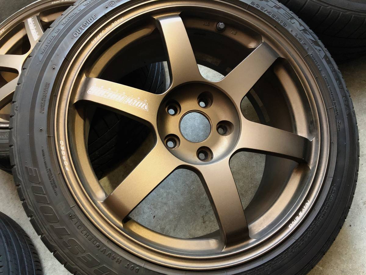 ☆RAYS VOLKRACING TE37 SAGA 18インチ8.5J 9.5J PCD114.3-5 美品　235/45R18 POTENZA _画像4