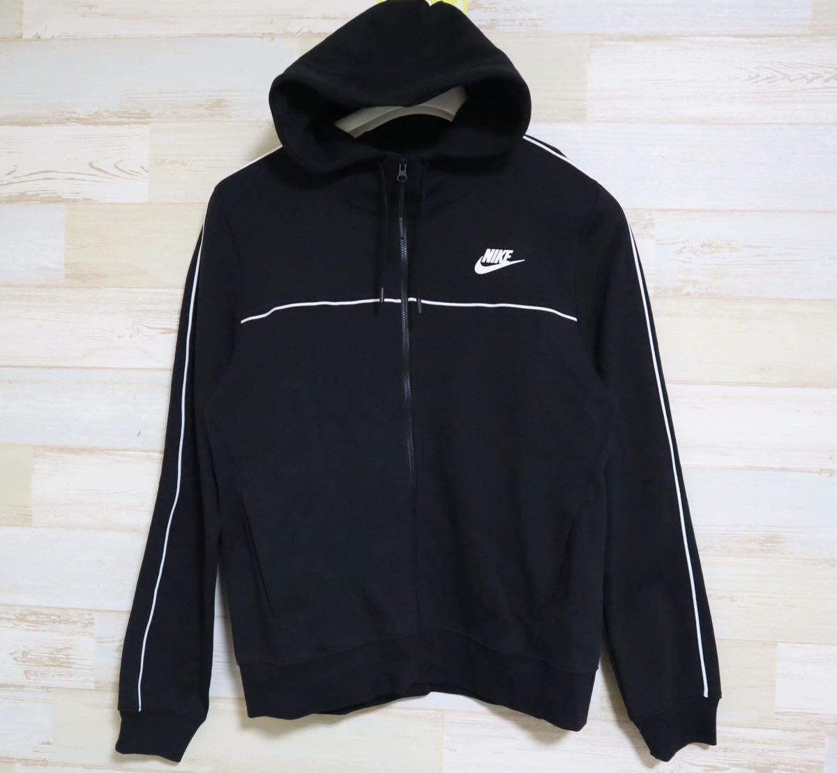 新品 定価9130円 Mサイズ NIKE ナイキ レディース スウェットフルジップパーカー ウィメンズ NSW MLNM フリース L/S フルジップフーディ 黒