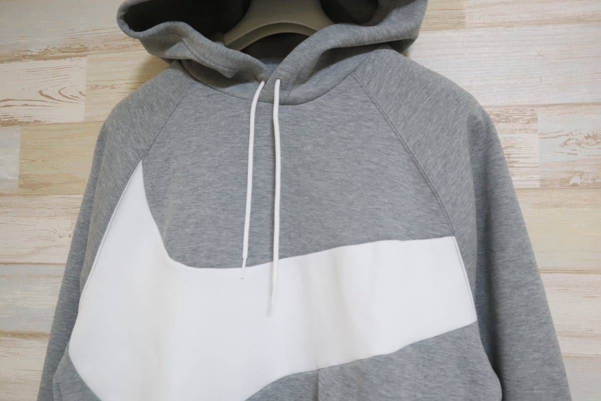 新品 2XLサイズ　NIKE ナイキ メンズ　テックフリース　ビッグスウッシュ　スウェットパーカー　TECH FLEECE グレー