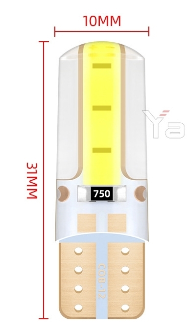 100個セット T10 COB LED ホワイト キャンセラー内蔵 ウェッジ球 スモール ポジション ルームランプ ナンバー灯 6COB /c6_画像7