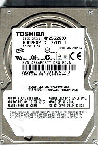 Toshiba MK2552GSX 250GB HDD2H02 C ZK01 T A0/LV010A [並行輸入品]　(shin_画像1