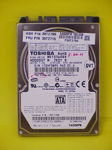 Toshiba MK1032GSX 100 GB SATA 9.5MM ノートブックドライブ　(shin_画像1
