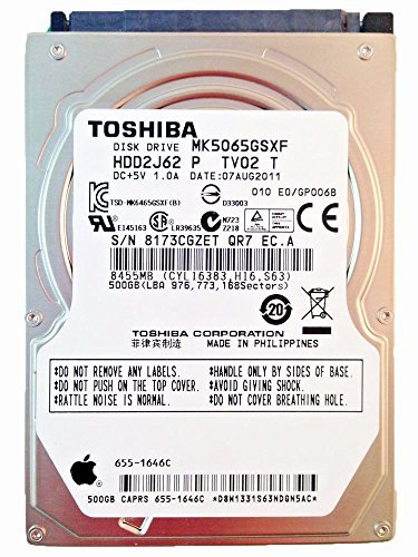 東芝 toshiba 2.5インチ 内蔵 ハードディスク 500GB SATA 3Gb/s 5400rpm キャッシュ 8GB 9.5m　(shin_画像1