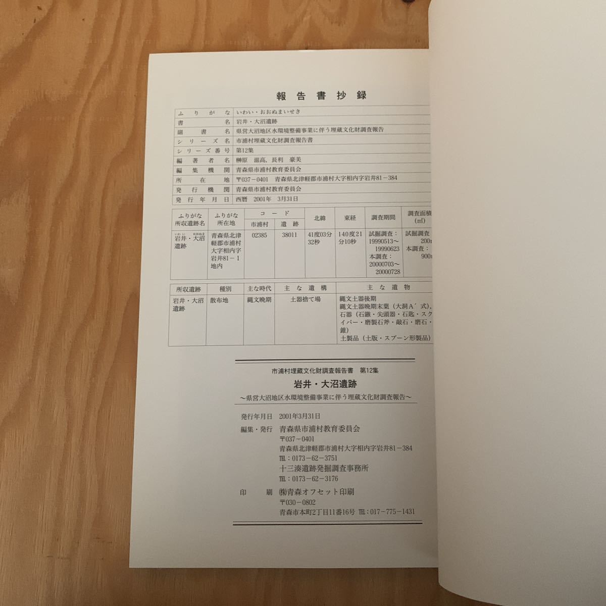 ☆さＡ‐181214レア〔岩井・大沼遺跡　市浦村埋蔵文化財調査報告第12集　県営大沼地区水環境整備事業に伴う埋蔵文化財調査報告〕_画像6