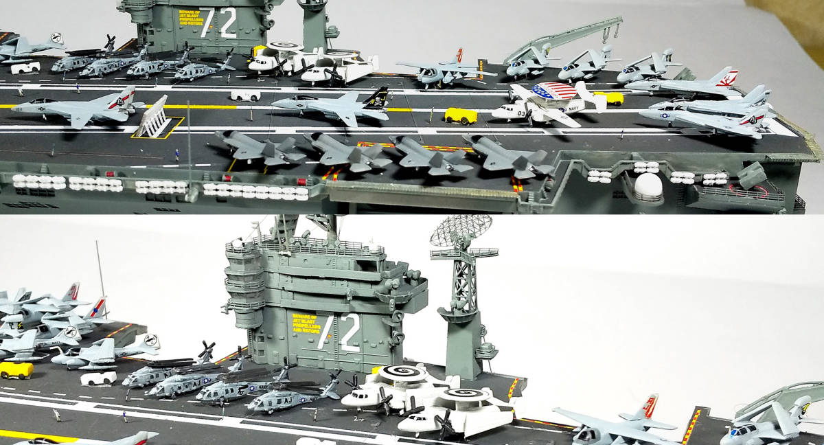 ●完成品・1/700・アメリカ海軍ニミッツ級空母・CVN-72『エイブラハム・リンカーン』【格納庫室内LED】_画像8