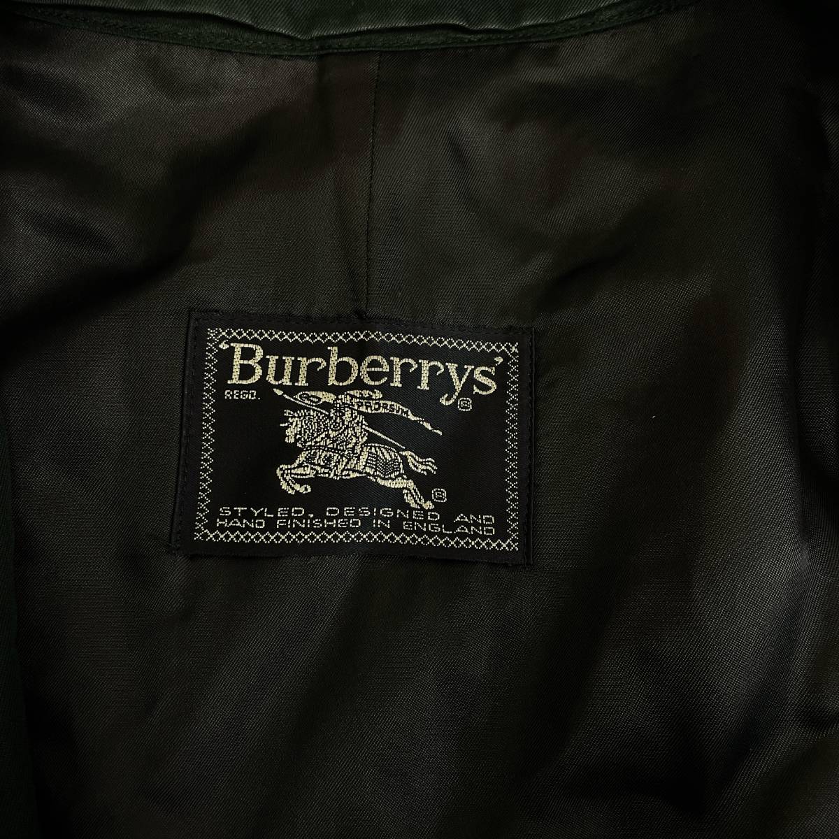 【Burberrysバーバリー ステンカラー】ネイビー/紺/メンズ/通勤/チャック/お洒落/Y511-601_画像6