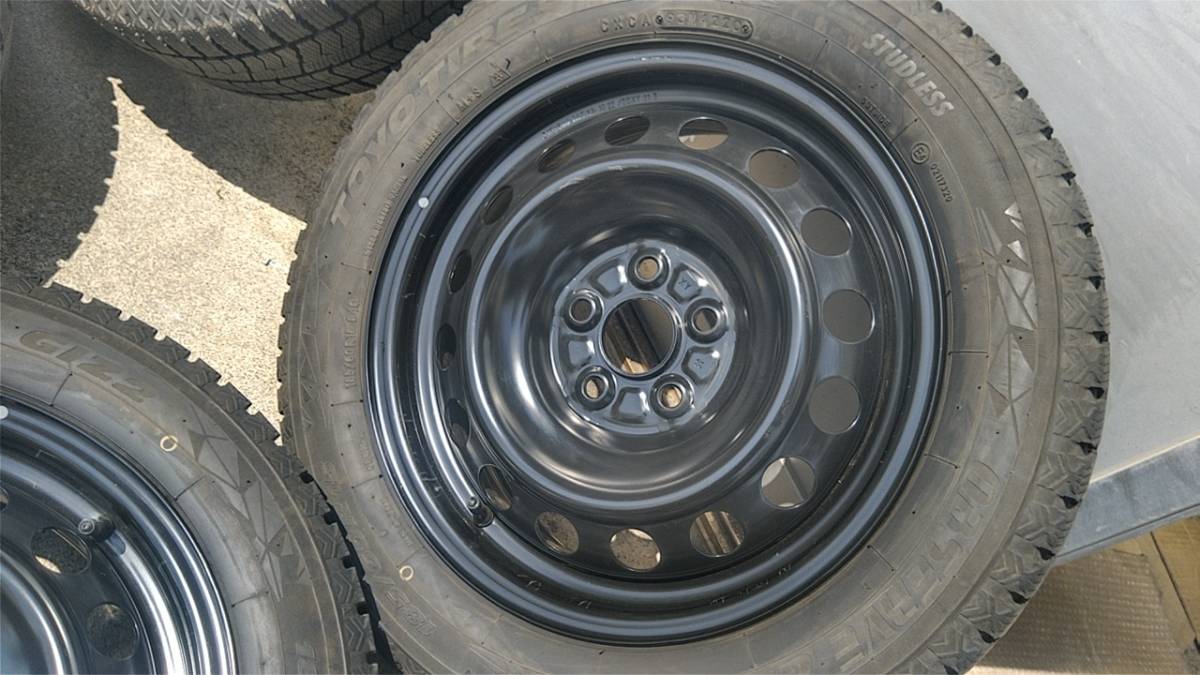 シエンタ185/60R15バリ山バリ溝トーヨートヨタ純正ホイール4本セット_画像3