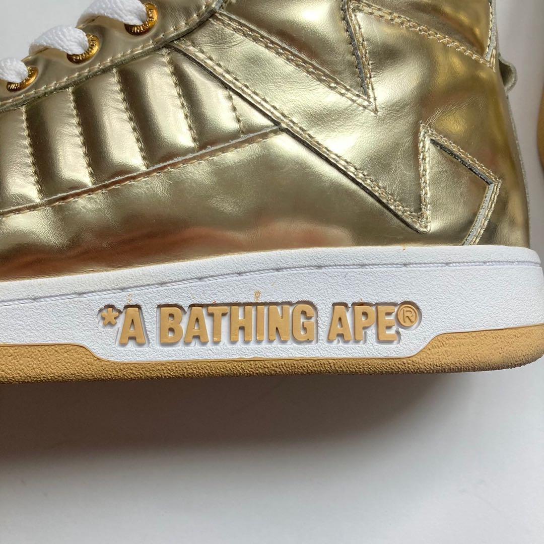 BAPE STA ベイプスター　スニーカー　ゴールド　金　26.5 8.5_画像8