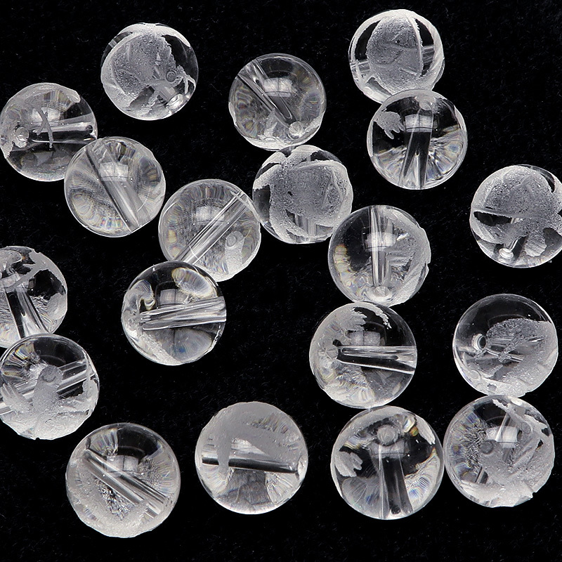  bead sale .. sculpture crystal circle sphere 10mm[1 bead sale ] / T203 CQ10MG