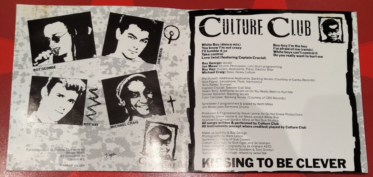Kissing To Be Clever Culture Club 旧規格輸入盤中古CD キッシング・トゥ・ビー・クレバーミステリー・ボーイ カルチャー・クラブ_画像5
