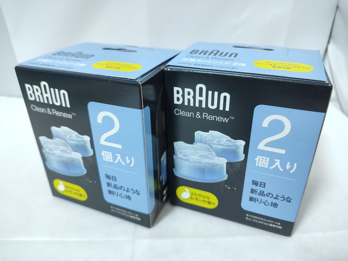 新品　未開封品 ブラウン BRAUN　クリーン＆リニューシ ステム 専用洗浄液 カートリッジ　CCR2 CR ×　2箱　セット 電気シェーバー _画像1