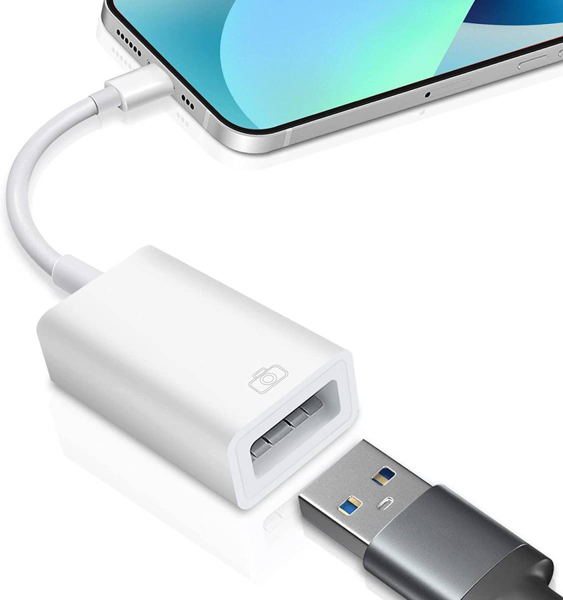 USB 変換アダプタ iPhone/iPad用 OTGケーブル 高速転送の画像1