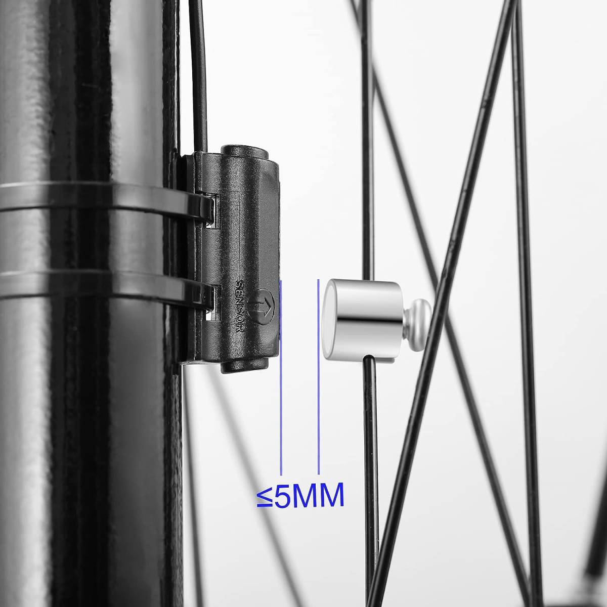 サイクルコンピュータ スピードメーター 自転車 有線 バックライト付き 速度メーター 多機能 大画面表示_画像5