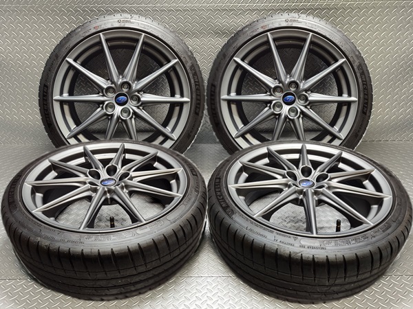 【新車外し】ZD8 BRZ Sグレード 純正 18×7.5J+48 5穴100 ミシュラン パイロットスポーツ4 215/45R18 GR86 ZN8 #22090094(23090027)_画像1