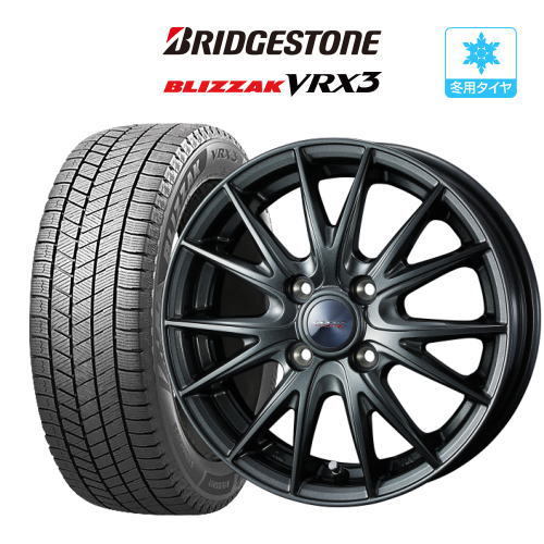 スタッドレスタイヤ ホイール4本セット ウェッズ ヴェルヴァ スポルト2 BRIDGESTONE ブリザック VRX3 165/65R14 ルーミー等_画像1