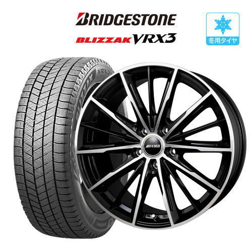 スタッドレスタイヤ ホイール 4本セット BADX AMD G-Line SP BRIDGESTONE ブリザック VRX3 185/65R15 フリード(GB5)_画像1