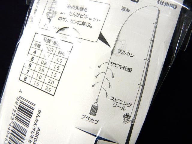 プロマリン(PRO MARINE) 簡単サビキセット 5号　ASK045-5 カゴ付き ピンクサビキ 便利 アジ釣り アジ 鯵 イワシ 鰯 サバ 鯖 さびき_画像4