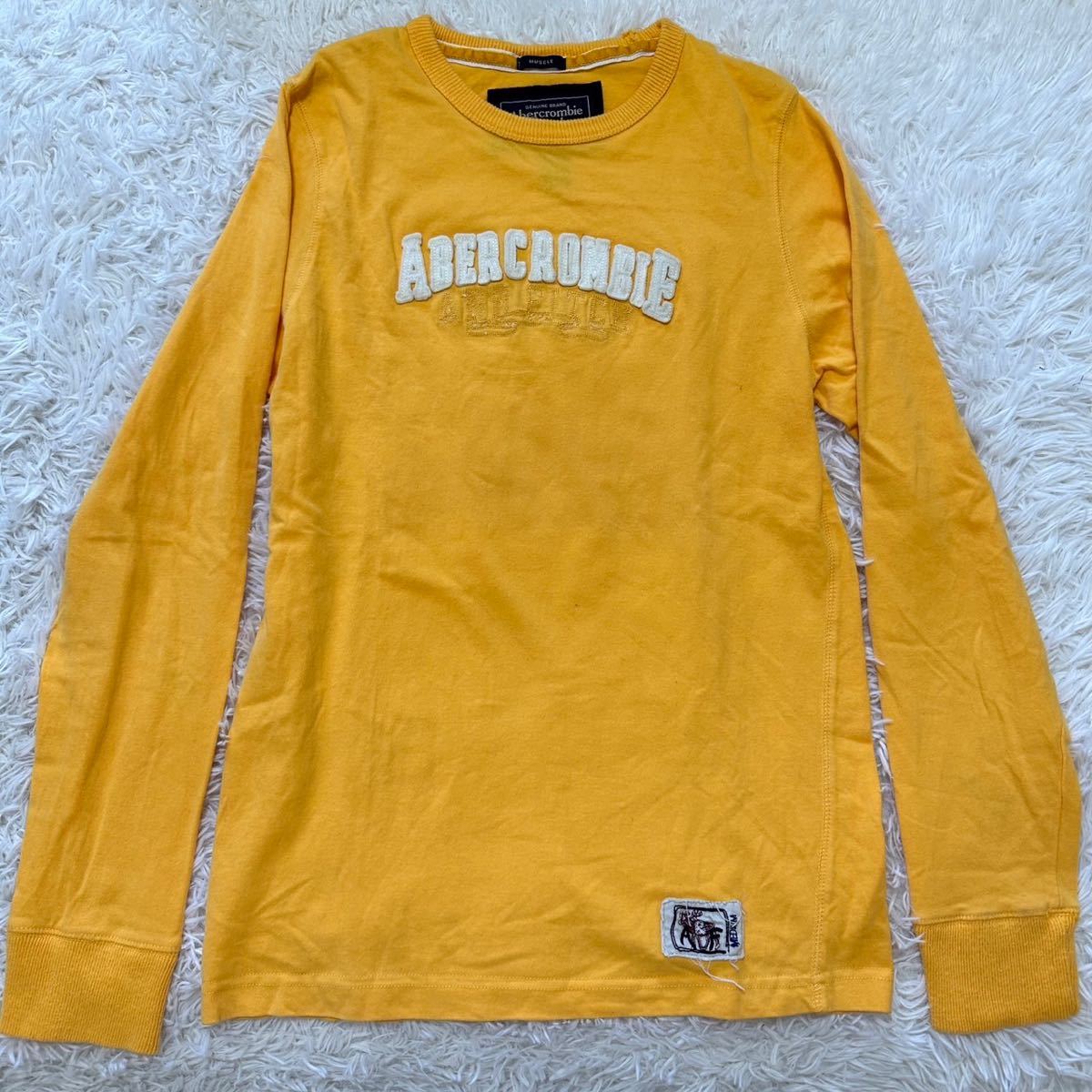 アバクロ Abercrombie&Fitch ロンT 長袖Tシャツ ロゴTシャツ カットソー 長袖 M アメカジ_画像1