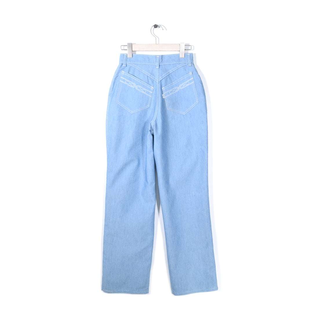 【送料無料】80s リーバイス シャンブレーパンツ オールド スモールe レディースW25相当 Levis アメカジ 古着 @EZ0684