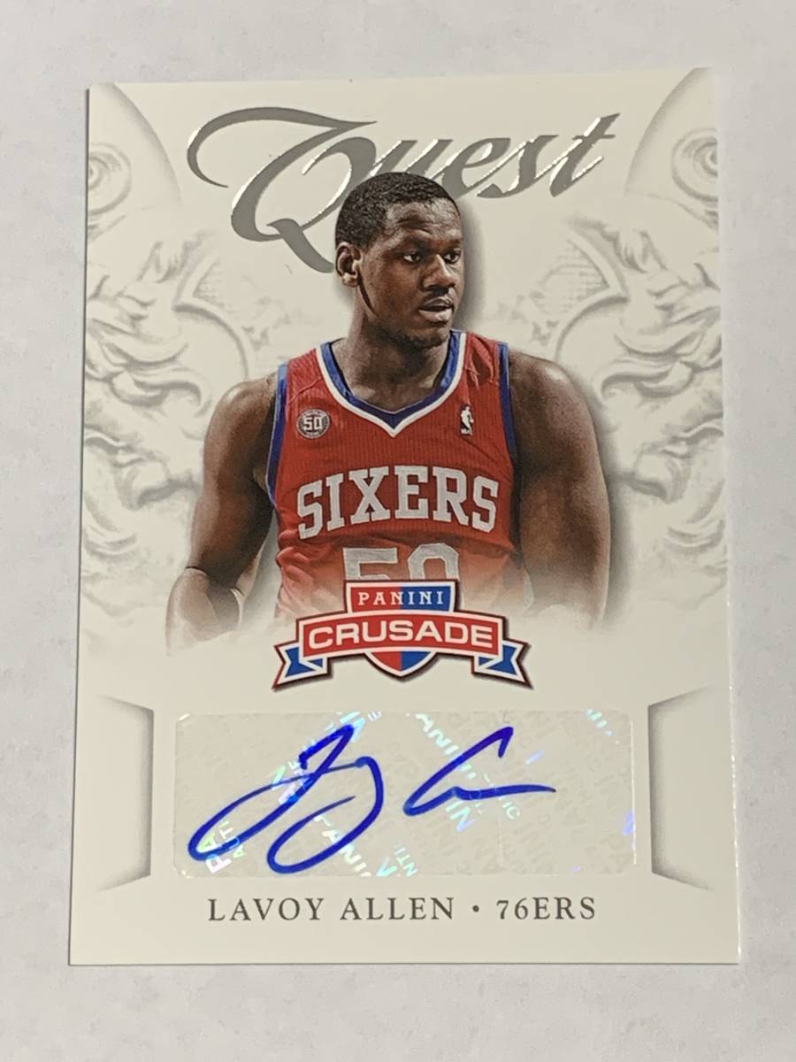 LAVOY ALLEN 2012-13 PANINI CRUSADE QUEST AUTO_画像1