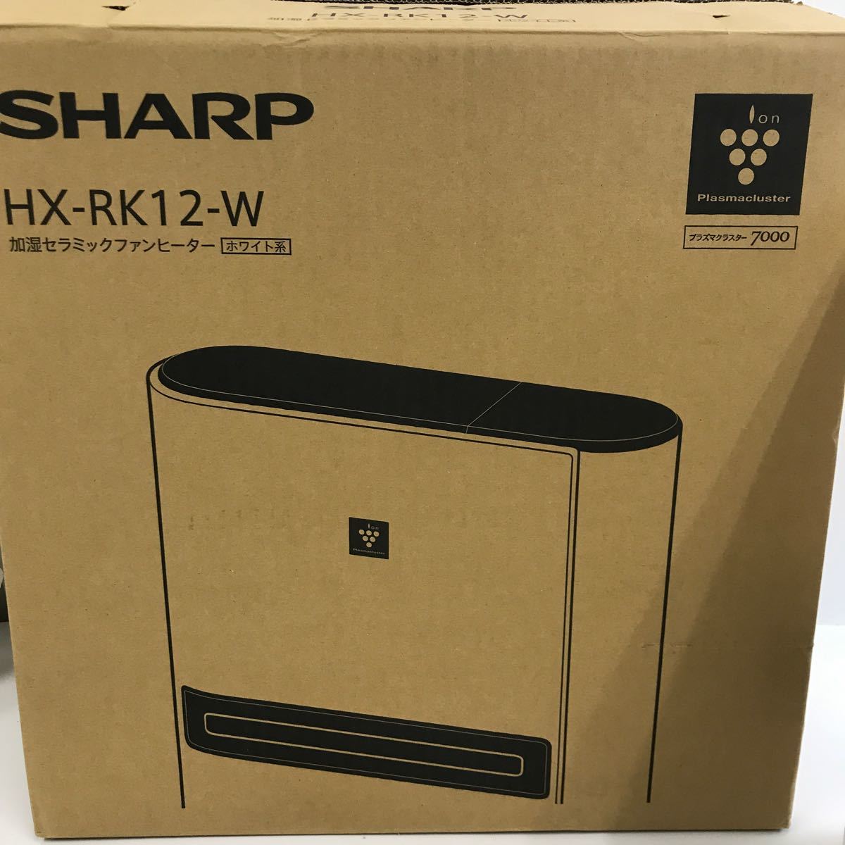 【展示未使用品】　加湿セラミックファンヒーター SHARP プラズマクラスター 7000 　ホワイト　2022年製　HX-RK12-W_画像6